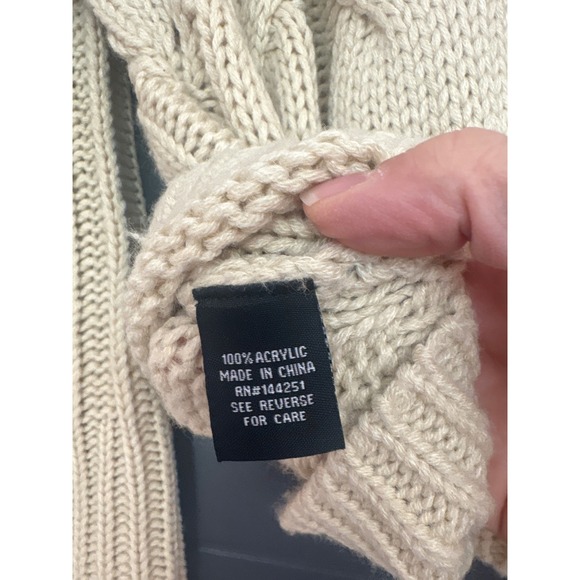 Moon & Madison Beige Cable Knit Turtleneck‎ Sweater Size S - Picture 5 of 5